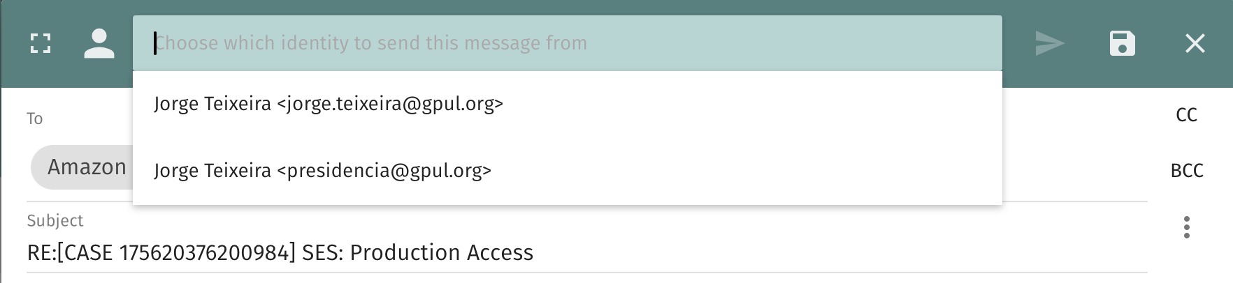 Sending Identities